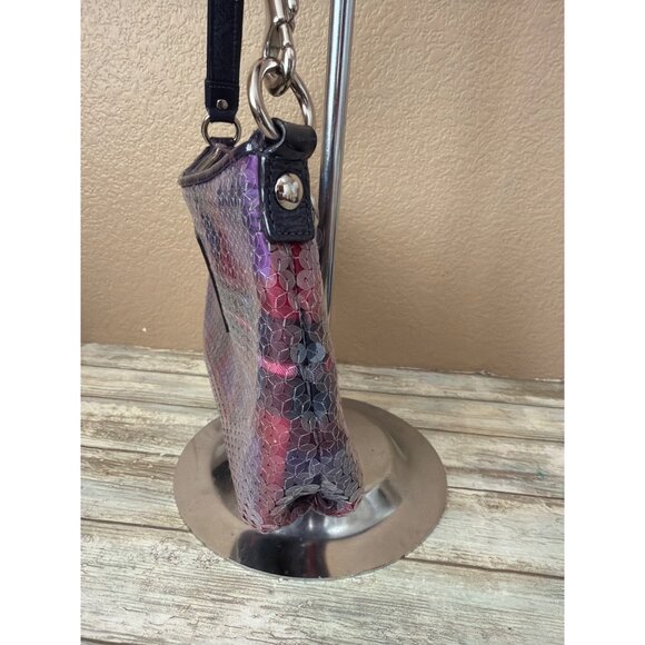 Coach Poppy Sequin Plaid Shoulder Bag Purple Y2K Mini Pochette w/COA - Picture 4 of 15